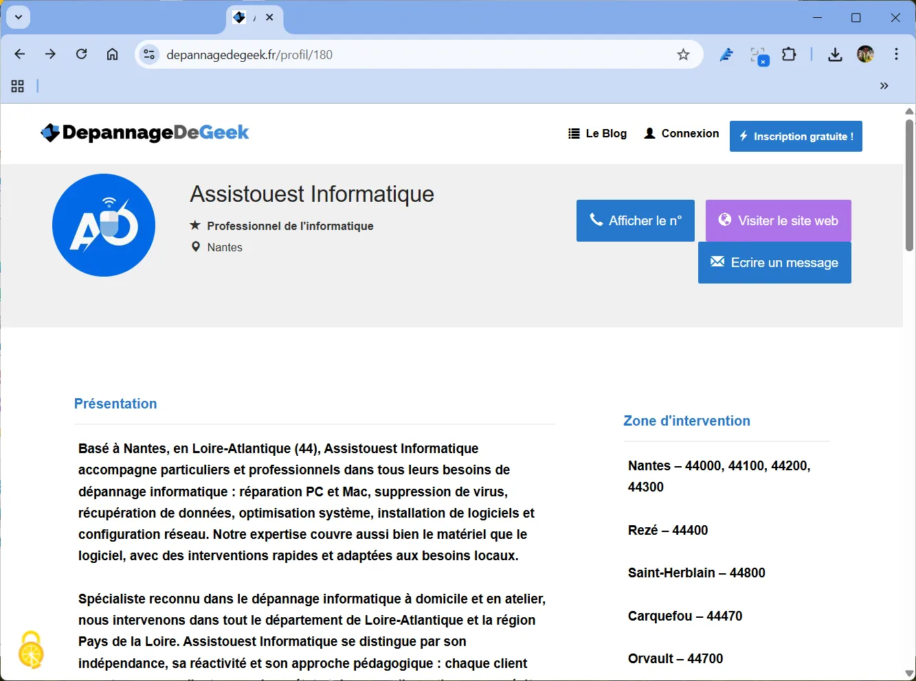 DepannageDeGeek l’annuaire gratuit des experts en informatique