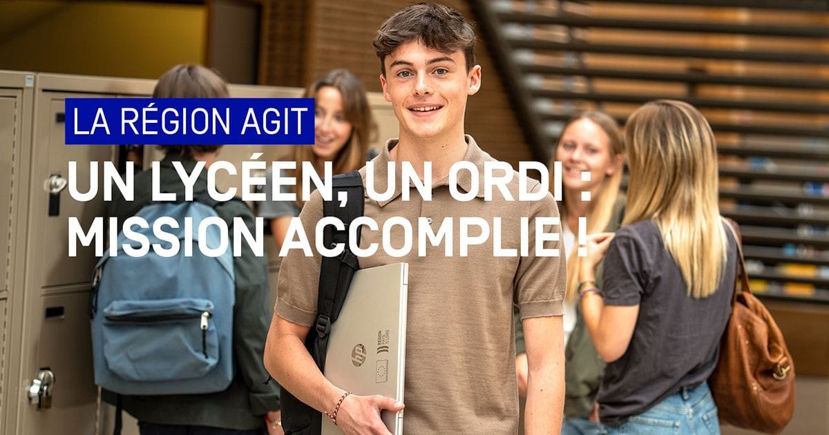 La Région offre un ordinateur à tous les
lycéens entrant en classe de Seconde et les élèves de 1ère année de CAP