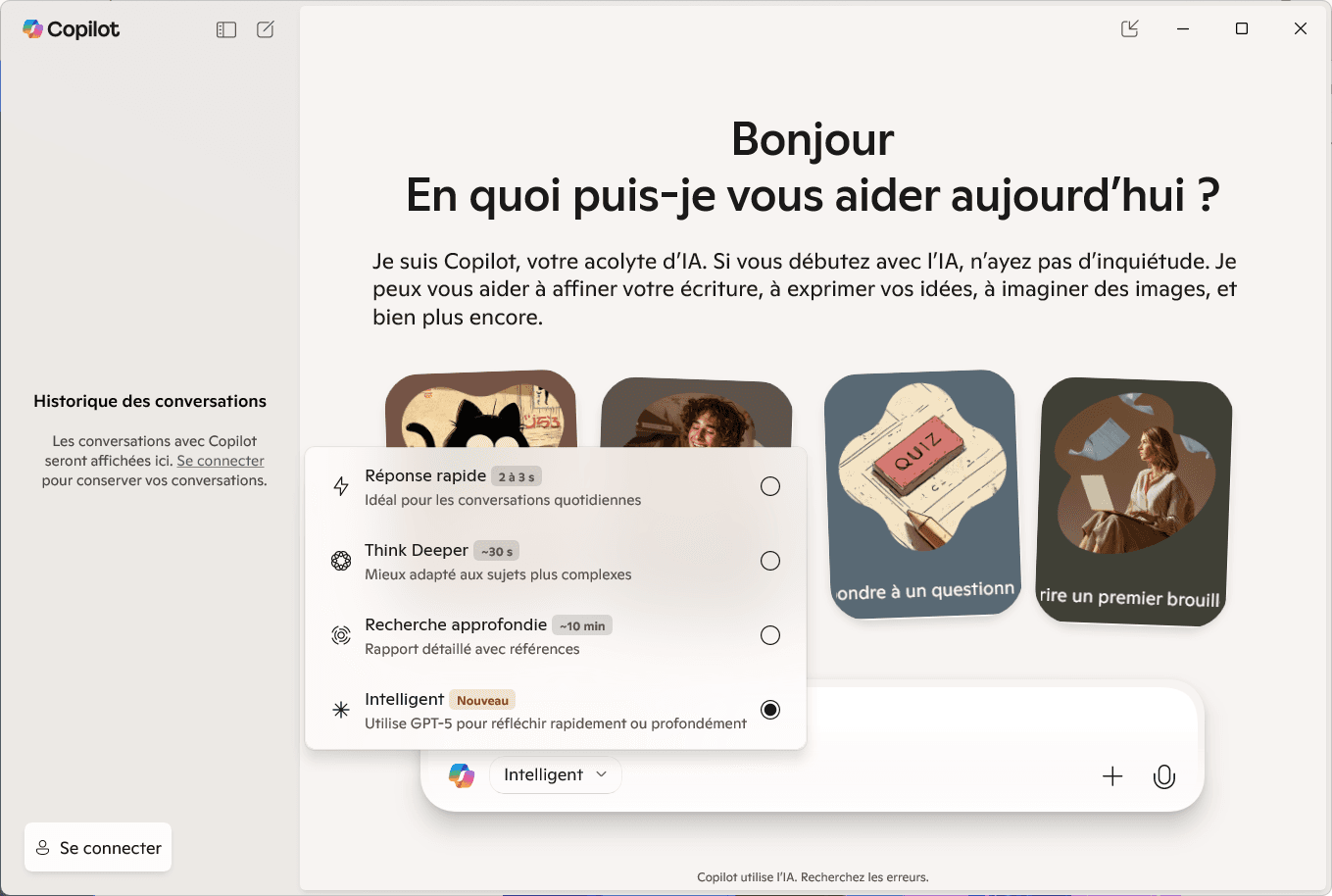 Profiter gratuitement de GPT-5 avec Copilot sur Windows 11