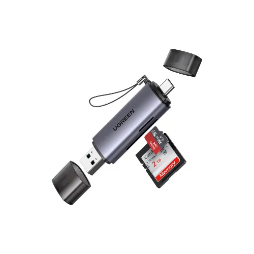 UGREEN Lecteur de Carte SD TF USB-C et USB 3.0 2-en-1