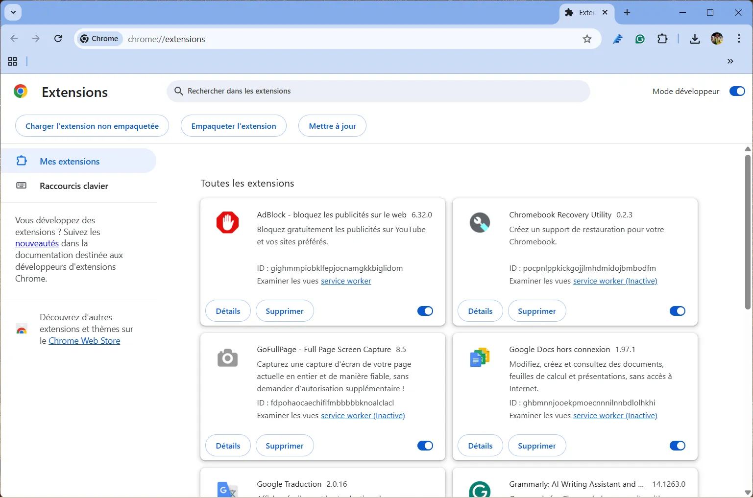 désactiver les extensions de navigateur qui peuvent interferer avec ChatGPT