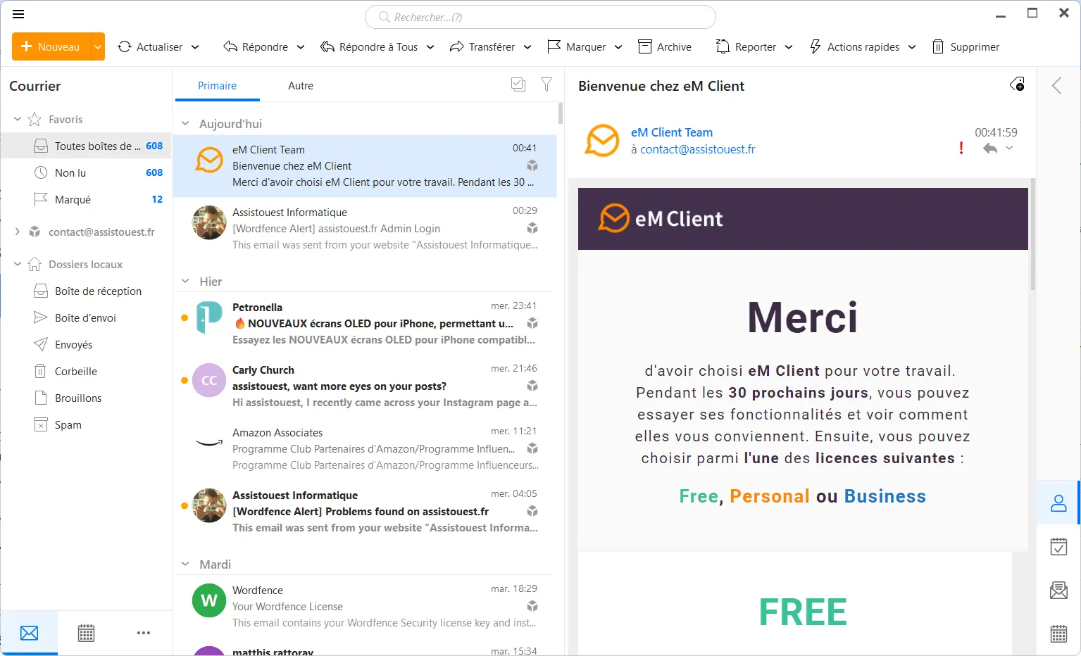 eM Client  la meilleure alternative moderne à Outlook