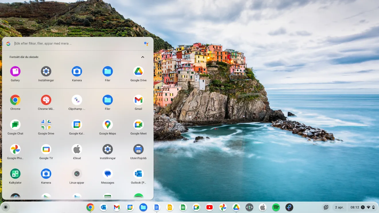 Capture d'écran de ChromeOS