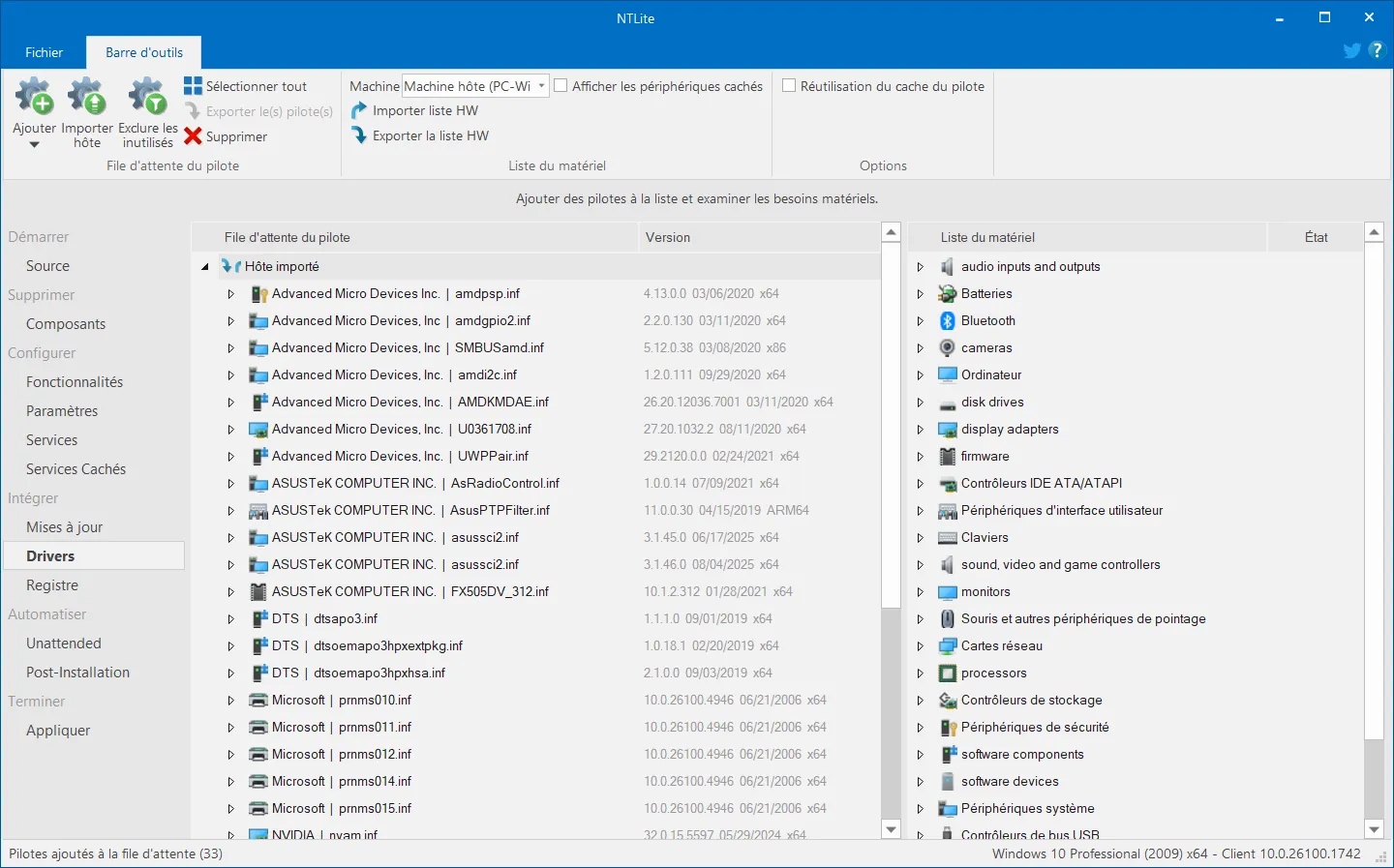 Intégrer (Mises à jour, Drivers, Registre) directement dans l’ISO Windows