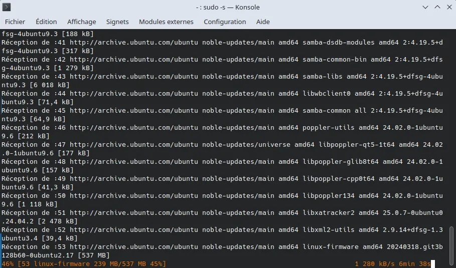 Le terminal Konsole