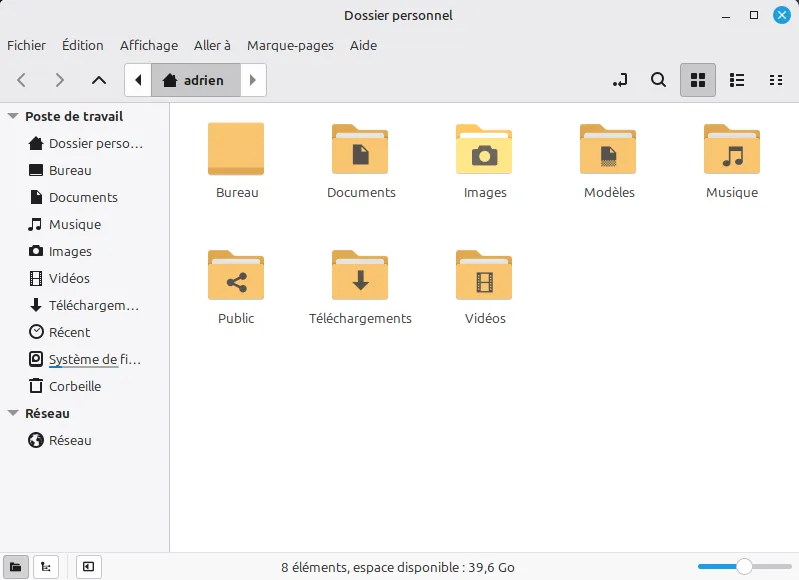 Nemo le gestionnaire de fichiers de Linux Mint