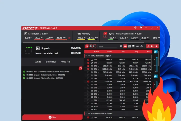 Stress test CPU, GPU, RAM : Tester la stabilité de votre PC Windows avec OCCT