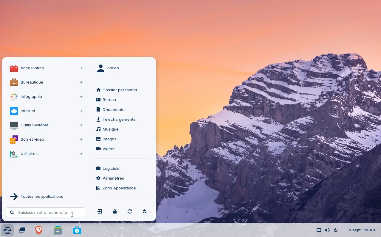Zorin OS Core la meilleure alternative Linux à Windows 10