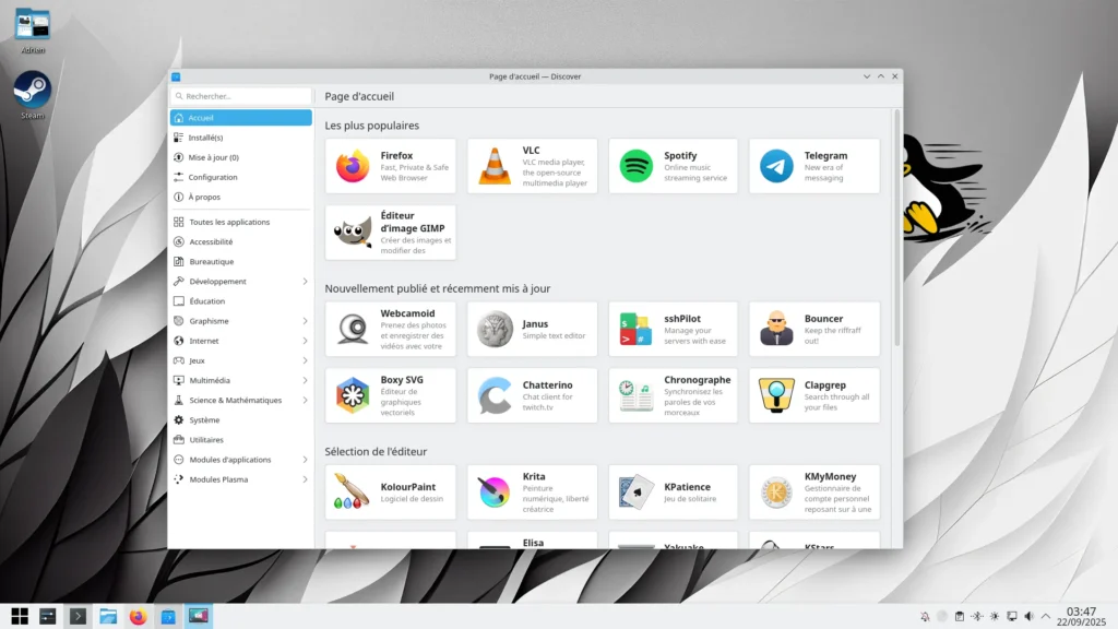 installer logicels avec discover