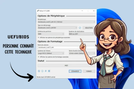 Activer le mode caché de Rufus pour une clé USB universelle (BIOS + UEFI)