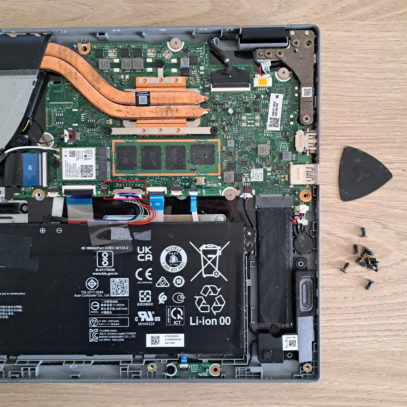 Déconnecter la batterie du PC portable