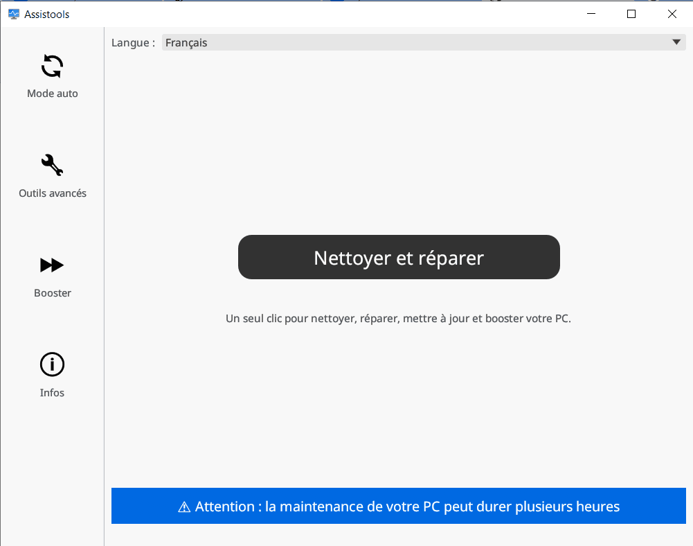 assistools maintenance windows facile en un clic