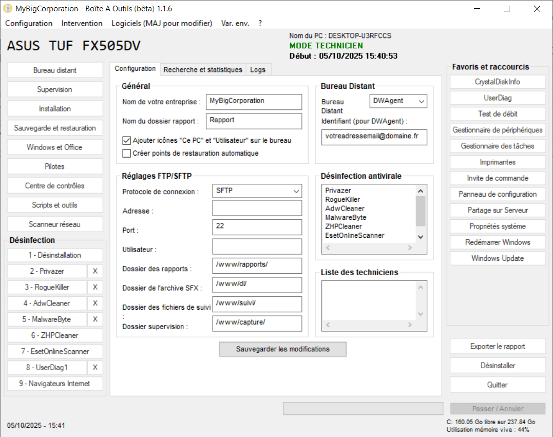 boite a outil technicien informatique