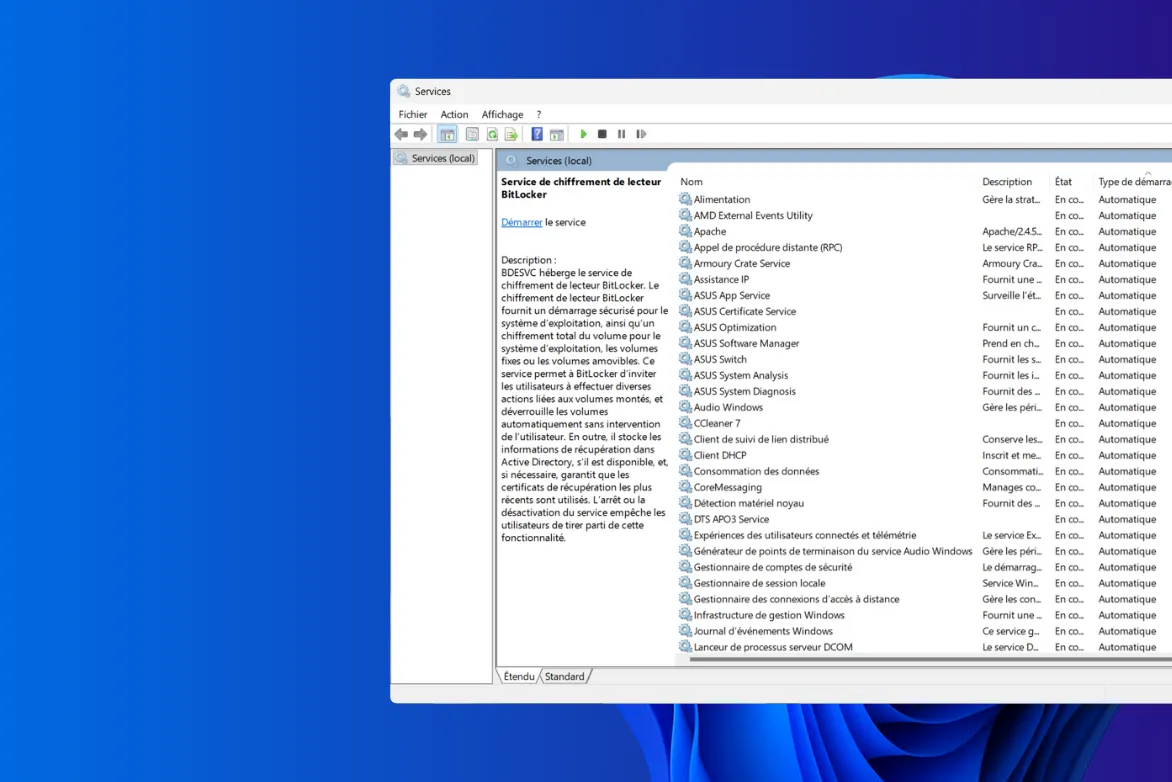 Désactiver les services inutiles sous Windows : Liste des services et guide