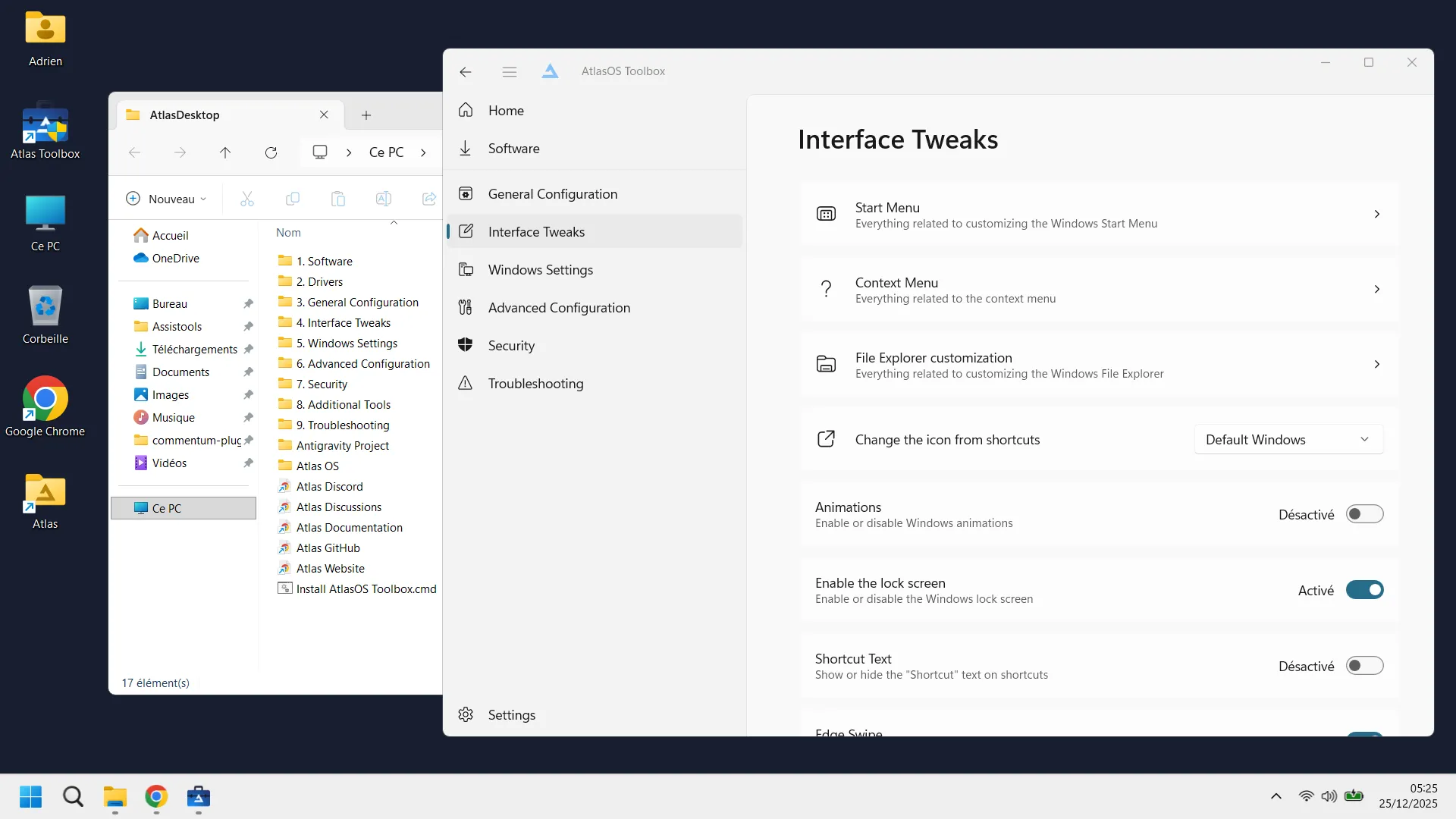 AtlasOS est plus stable qu’une ISO Windows modifiée