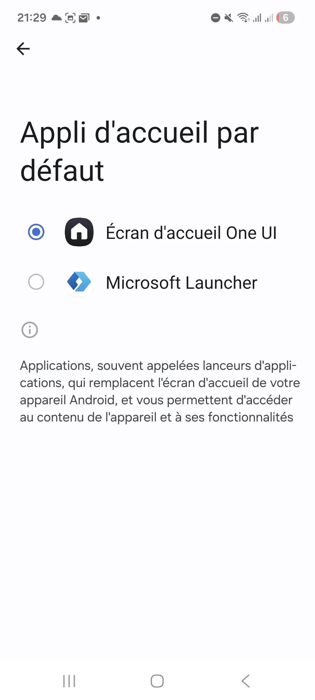 Choisir un lanceur d'apllication par defaut sur Android