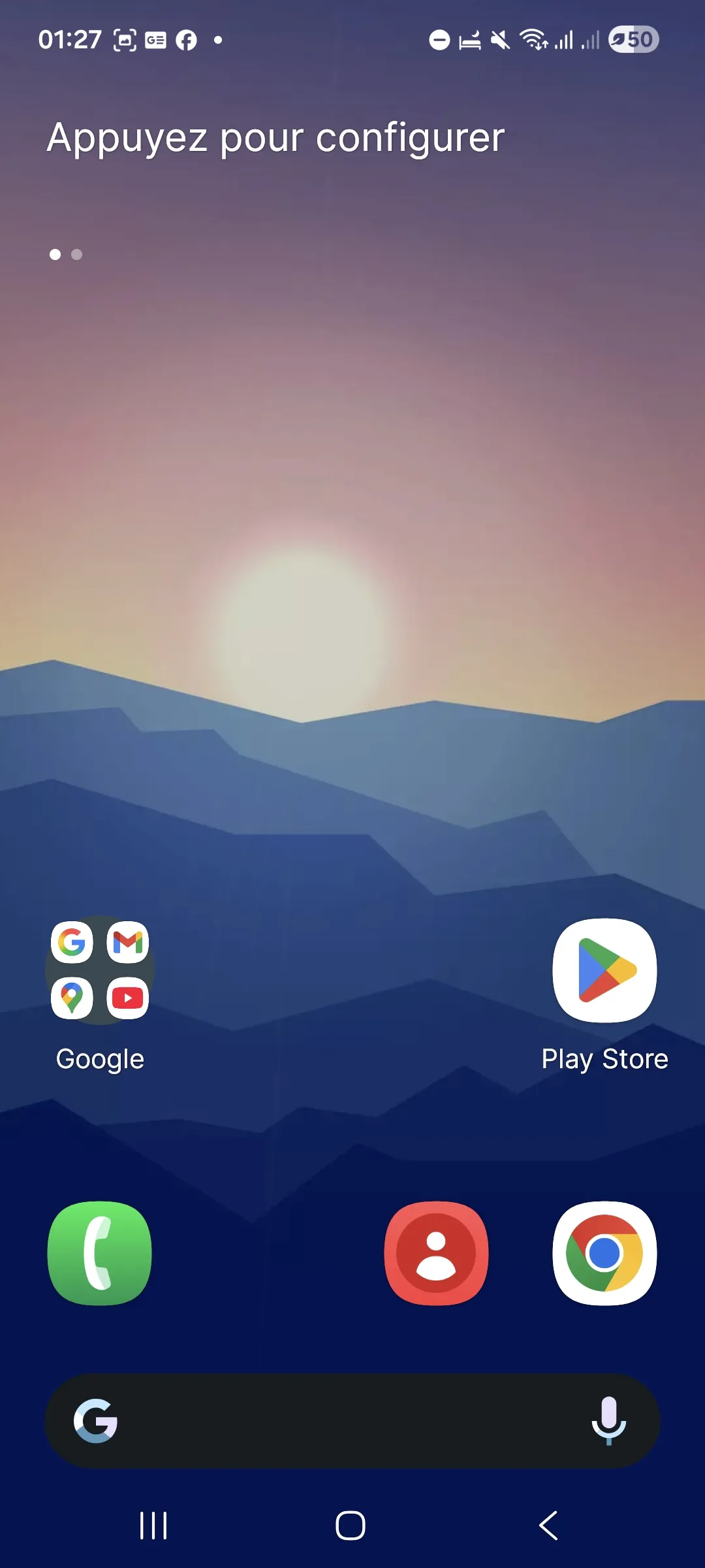 Écran d'accueil de Lawnchair