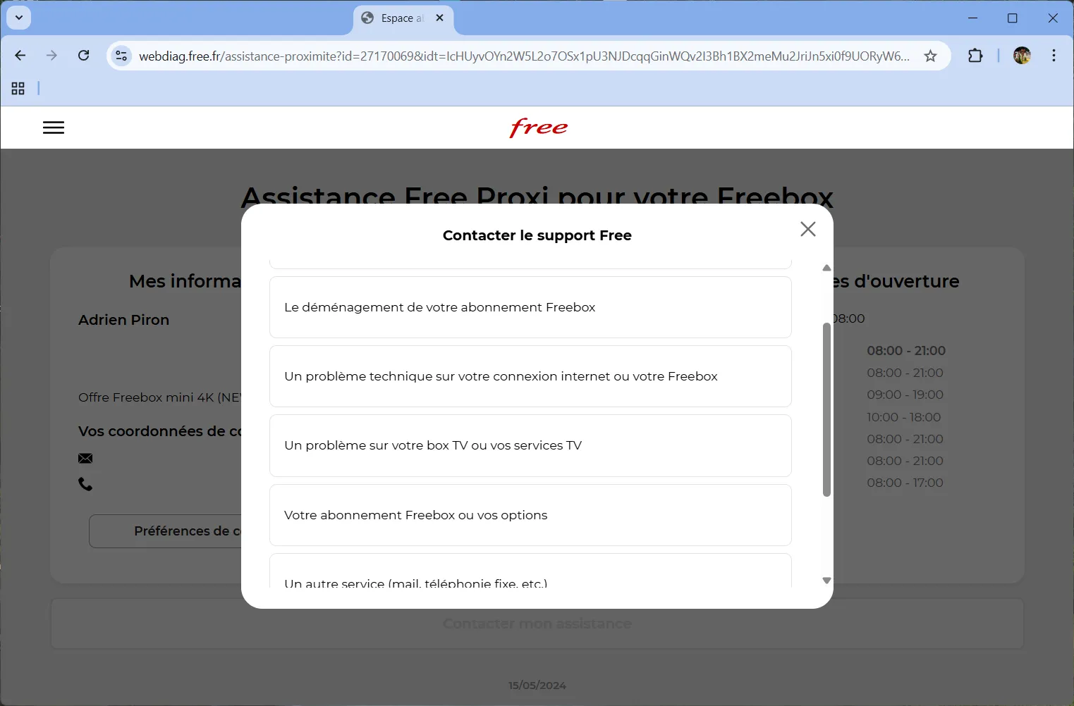 Signaler un probleme de connexion internet avec votre Freebox
