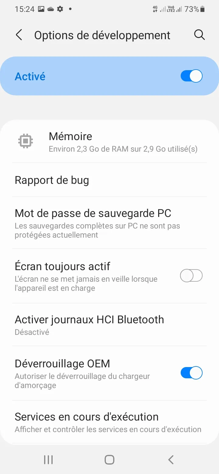 activer le dévérouillage OEM pour flasher le ROM