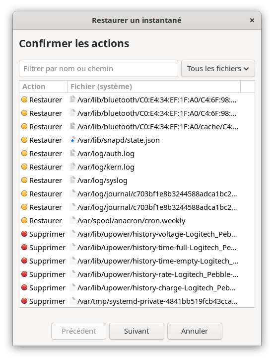 V&eacute;rifier  les modifications avant d'appliquer les modifications