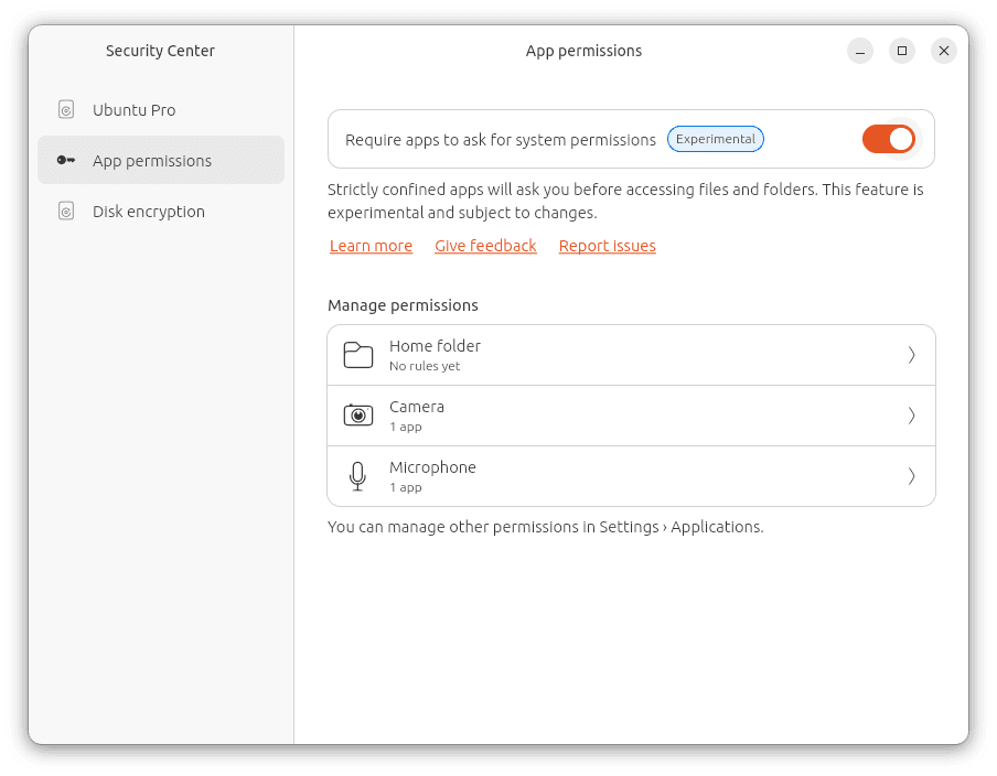 nouveau centre de sécurité sur Ubuntu 26.04