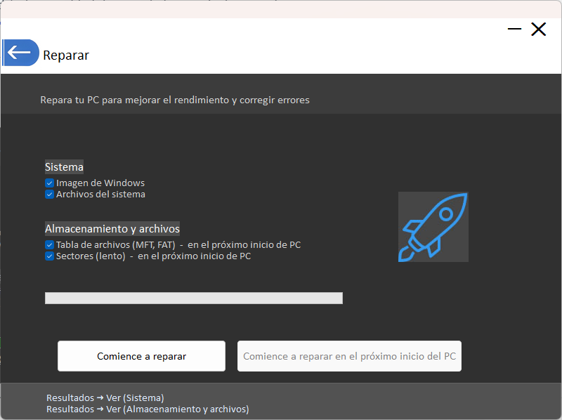 Herramientas de reparaci&oacute;n de Windows