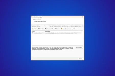 Trouver et exporter les fichiers de données outlook.pst