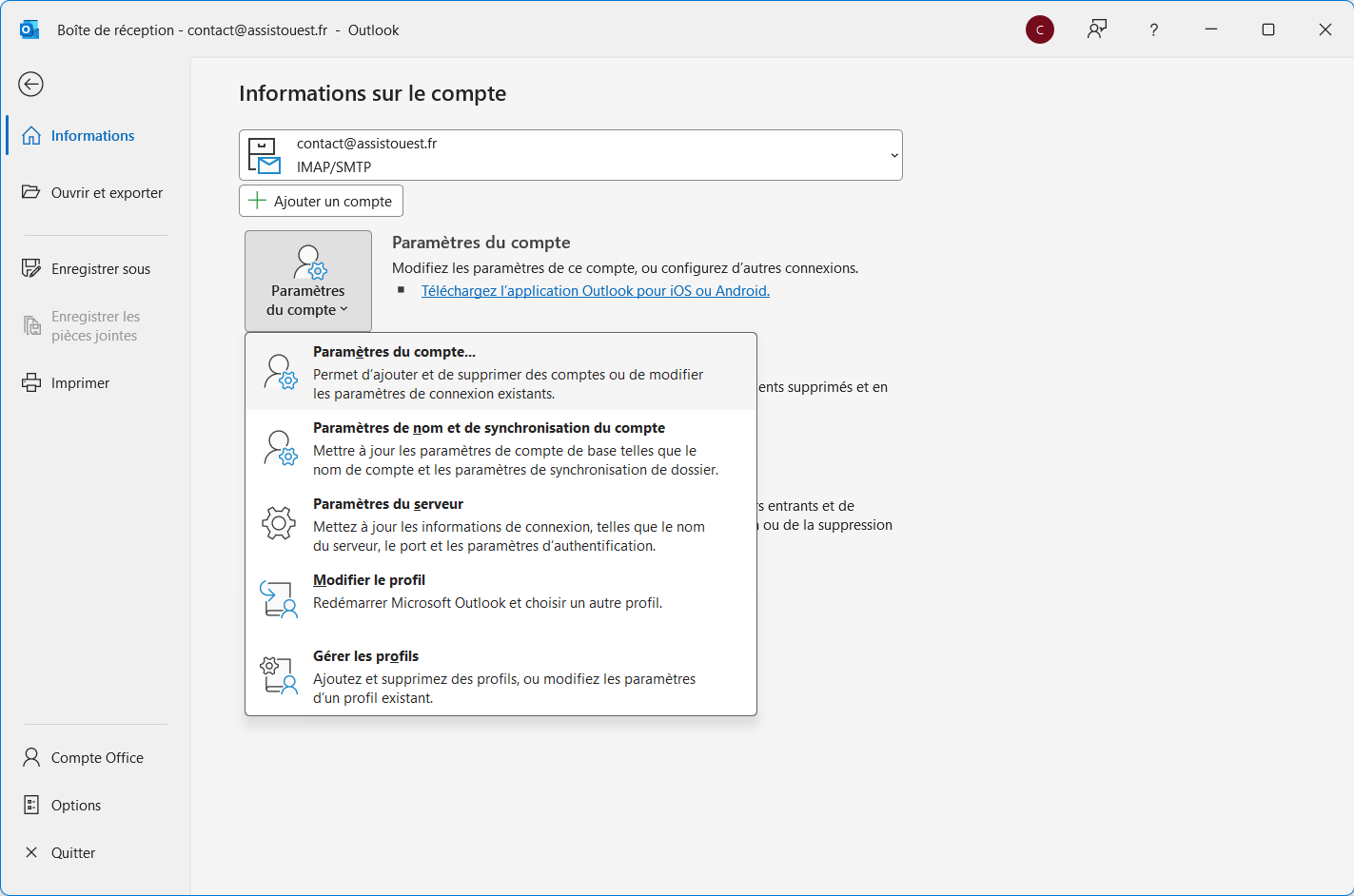 trouver le fichier outlook.pst dans Windows 11